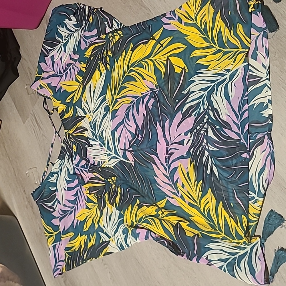 A2. Floral swim cover up